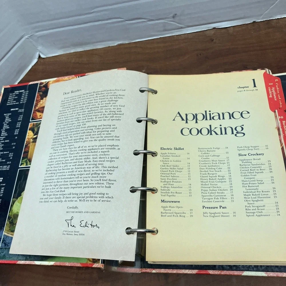 Better Homes & Gardens New Cook Book 1970 Ring-Bound Gingham Recipes 0696000105